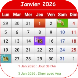 Saint Martin Calendrier 2026 simgesi