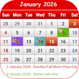 Sri Lanka Calendar 2026 icon