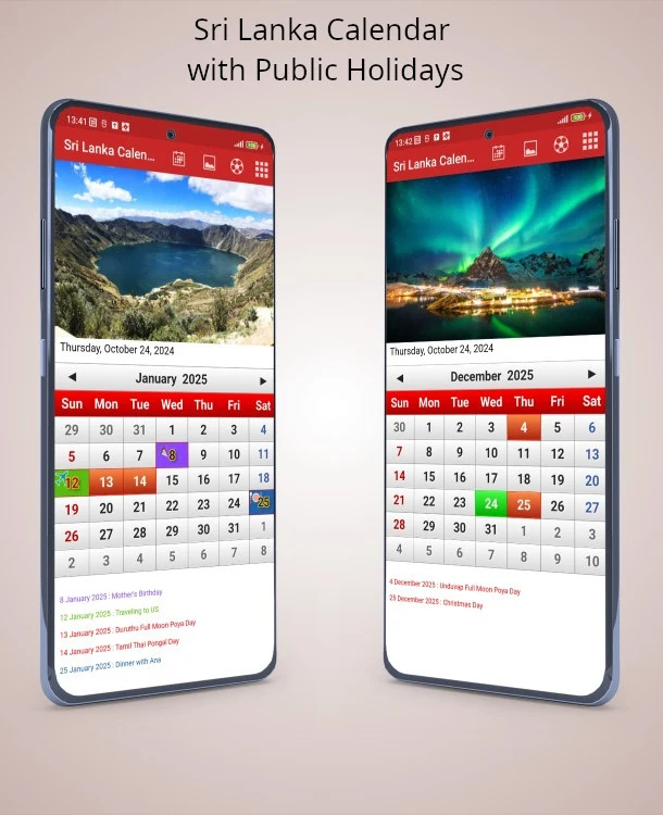 Sri Lanka Calendar 2026 screenshot