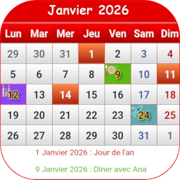 Maroc Calendrier 2026 simgesi